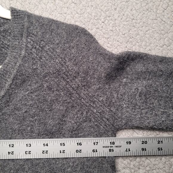 J. Crew Sweater XXS Gray Alpaca Wool Blend Yarn Soft Hi Low Casual Basic H3911 - Picture 6 of 7